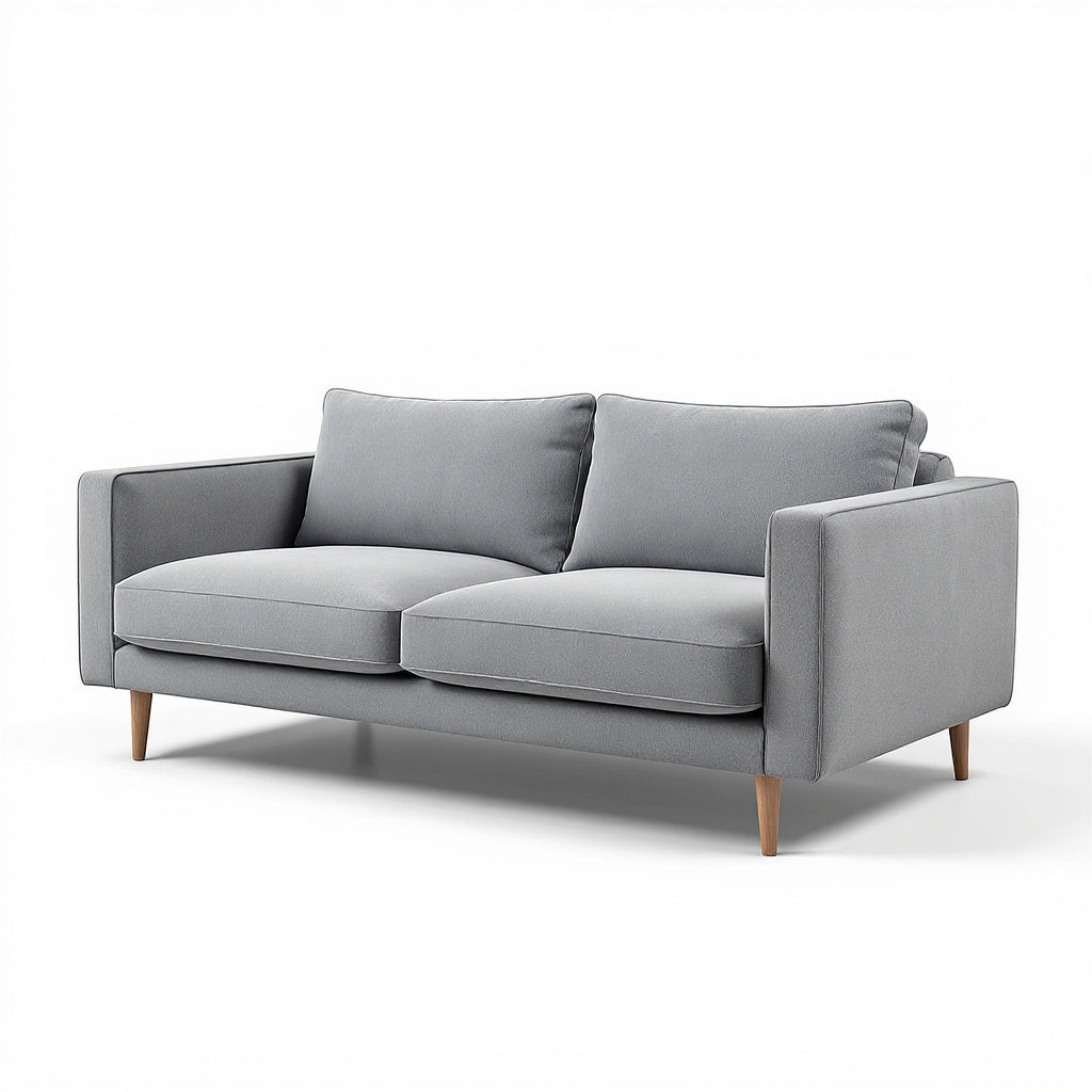 Eco-conscious corner sectional sofa made of recycled fabric in gray – L-shaped design - Thumb 2