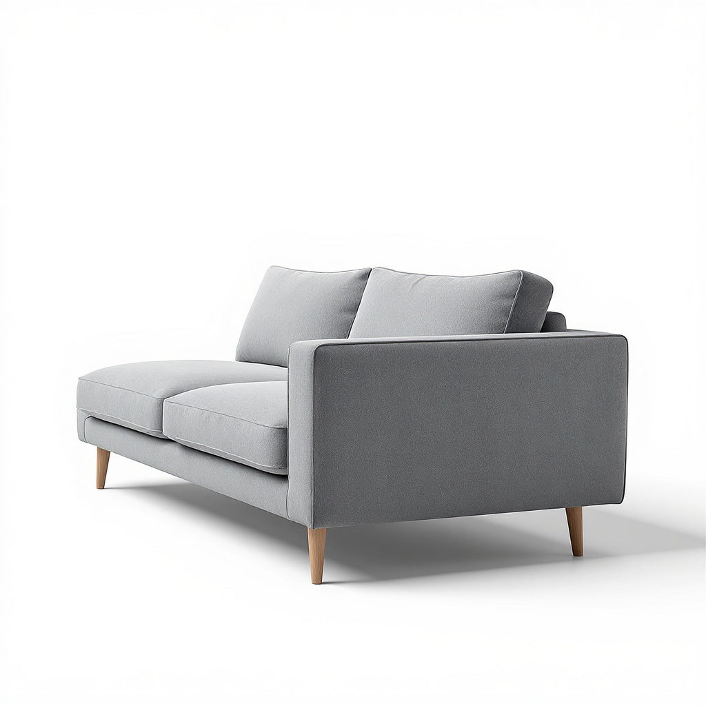 Eco-conscious corner sectional sofa made of recycled fabric in gray – L-shaped design - Thumb 3