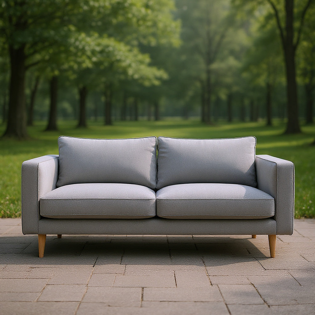Eco-conscious corner sectional sofa made of recycled fabric in gray – L-shaped design - Thumb 4