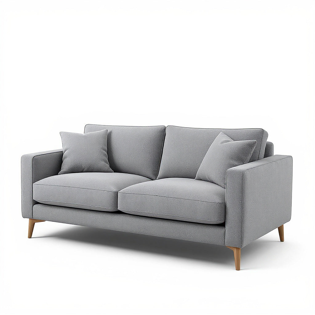 Modern Living Room Sectional Sofa in Soft Gray Fabric with Reversible Chaise - Thumb 2