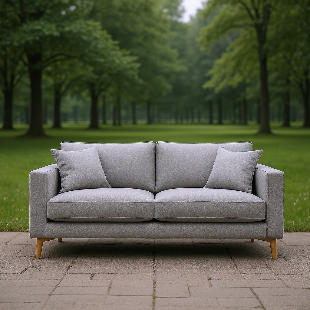 Modern Living Room Sectional Sofa in Soft Gray Fabric with Reversible Chaise - Thumb 4